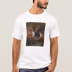 T-shirt Vierge et enfant avec la musique faisant des anges