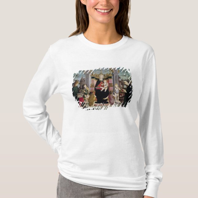 T-shirt Vierge et enfant couronnés (Devant)