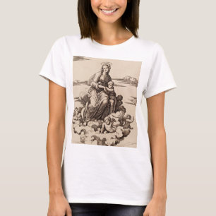 T-shirt Vierge et Enfant dans les nuages