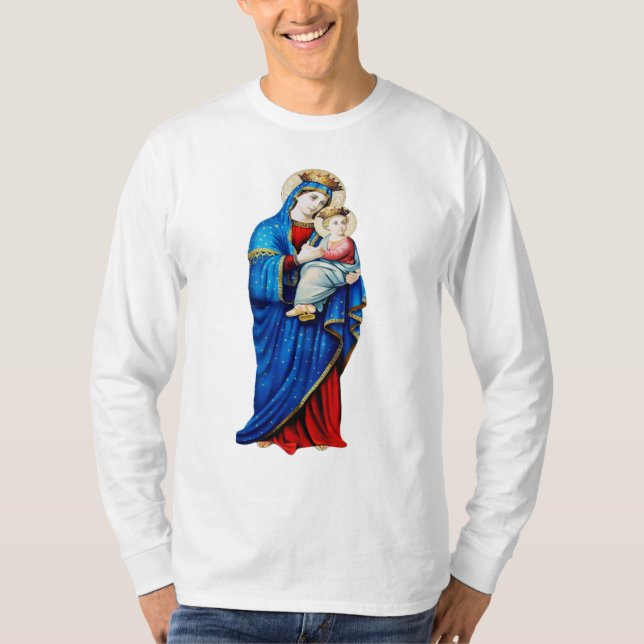 T-shirt Vierge Marie avec Bébé Jésus (Devant)