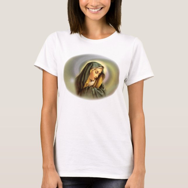 T-shirt Vierge Marie béni saint (Devant)