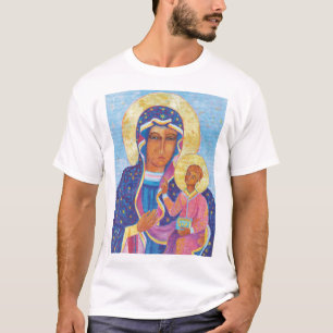 T-shirt Vierge Marie et Enfant Jésus Vierge noire Marie