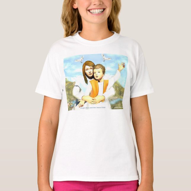 T-shirt Vierge Marie et l'enfant Jésus (Devant)