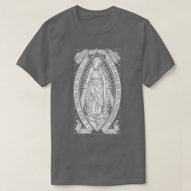T-shirt Vierge Marie Vintage catholique (Design devant)