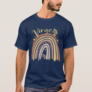T-shirt Vierge Zodiaque Bohème Boho Arc-en-ciel 70s Vintag