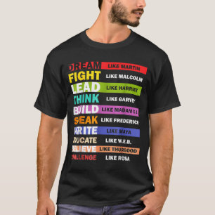 T-shirt Vies de Noirs Dirigeants Noirs Mois de l'Histoire 