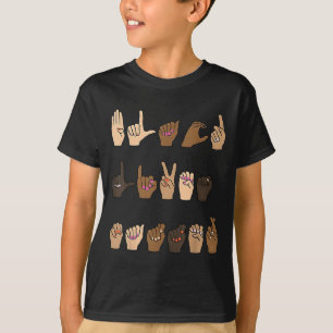 T-shirt Vies Noires Langue des Signes ASL Signes Manuels S