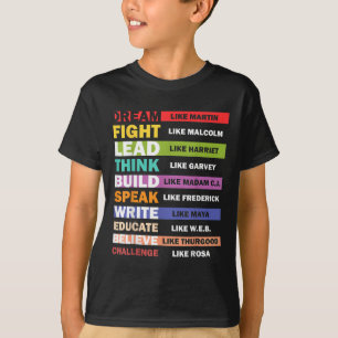 T-shirt Vies Noires Problèmes Dirigeants Noirs Mois de l'H