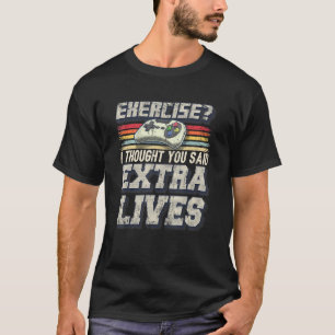 T-shirt Vies supplémentaires  Manette de jeu vidéo Rétro j