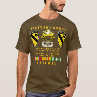 T-shirt Vietnam Combat Vet avec 1ère Bn 8e Cav 1er Cav Div