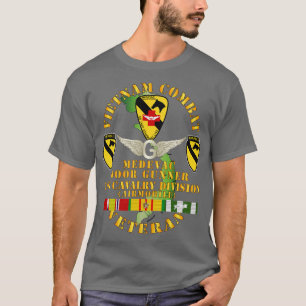 T-shirt Vietnam Combat vétéran Medevac Door Gunner avec 1e