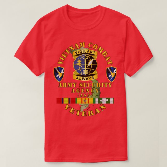 T-shirt Vietnam Combat Vétérinaire ASA SSI DUI w VN SVC (Design devant)