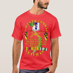 T-shirt Vietnam Combat Vétérinaire avec 1ère Bn 50e Inf 1e