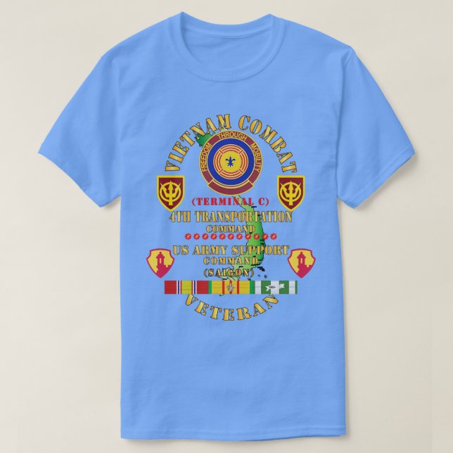 T-shirt Vietnam Combat Vétérinaire avec 4e Commandement de (Design devant)