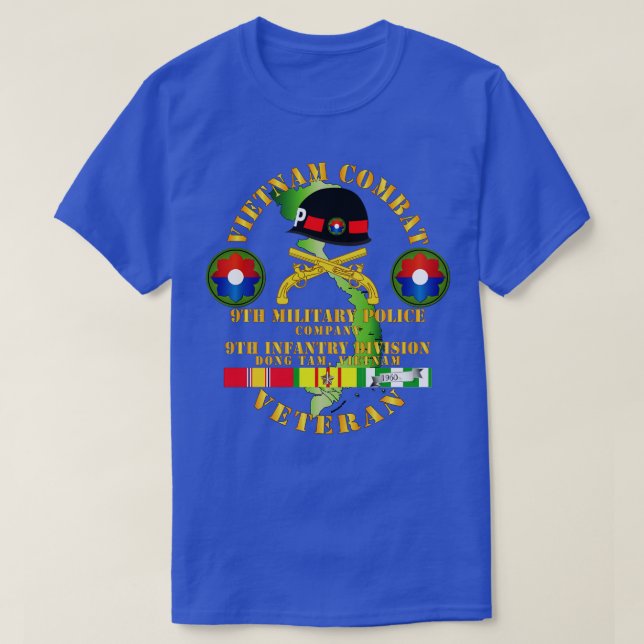 T-shirt Vietnam Combattants de combat avec la 9e compagnie (Design devant)