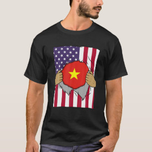 T-shirt Vietnam Drapeau intérieur de moi Accueil Fierté Vi