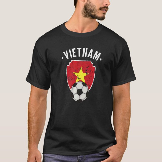 T-shirt Vietnam Football Vietnam Drapeau Football Vietnami (Devant)
