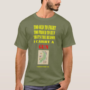 T-SHIRT VIETNAM VET, TROP VIEUX POUR SE BATTRE, TROP FIER 