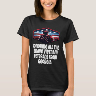 T-shirt Vietnam vétéran de la guerre Le courageux vétéran