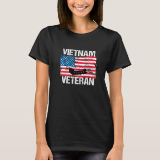 T-shirt Vietnam Veteran Transport Helicopter  US Flag