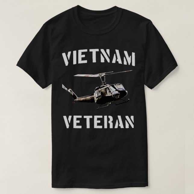 T-shirt Vietnam Vétérinaire Vietnam Vétérinaire UH-1 Huey  (Design devant)
