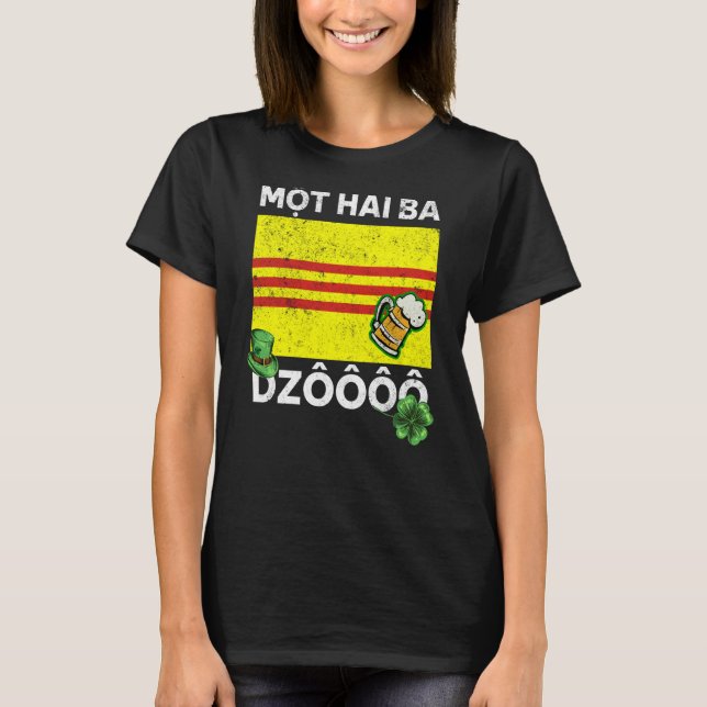 T-shirt Vietnam Viet Jour de la Saint Patrick Mot Hai Ba D (Devant)
