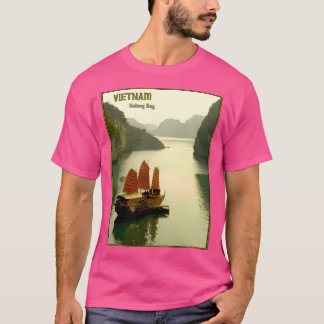 T-shirt Vietnam Vintage Halong Baie Tourisme Publicité Pr