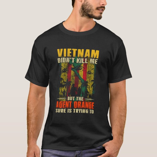 T-shirt Vietnam War Orange Agent Military Victims Retired  (Devant)