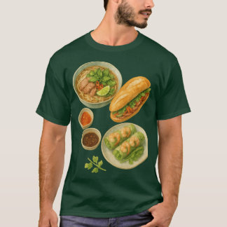T-shirt Vietnamese Food banh mi and pho soup