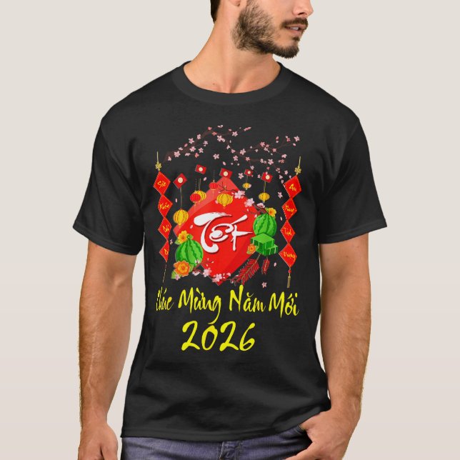 T-shirt Vietnamese Lunar New Year 2026 Tet Viet Chuc Mung  (Devant)