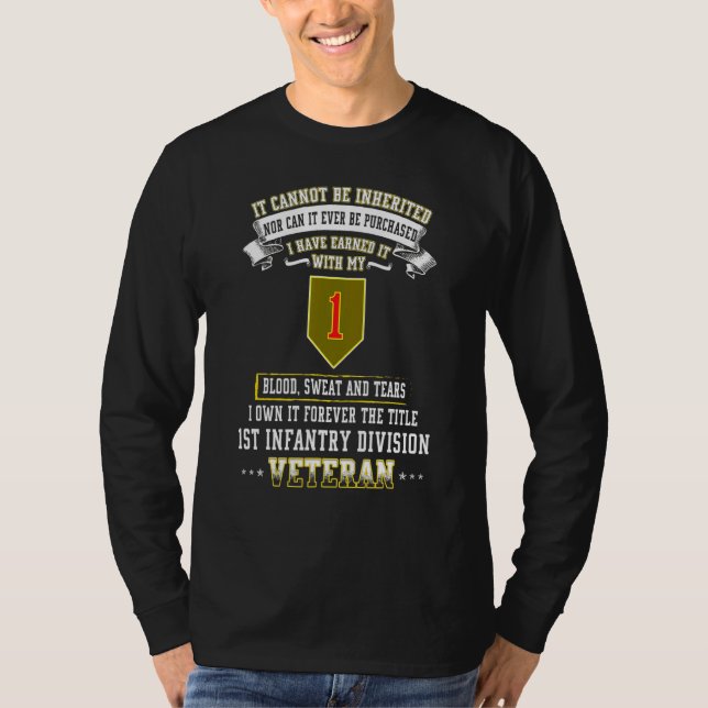 T-shirt Vieux 1° division d'infanterie (Devant)
