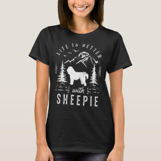 T-shirt Vieux anglais Sheepdog Life Better Mom D