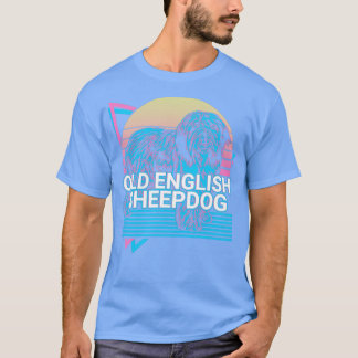 T-shirt Vieux anglais Sheepdog Retro