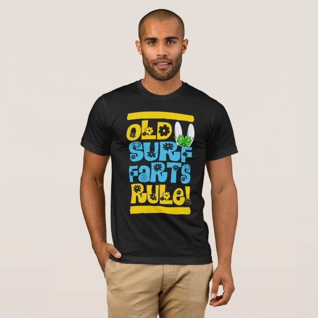 T-shirt Vieux barbons de surf (homme) (Devant entier)