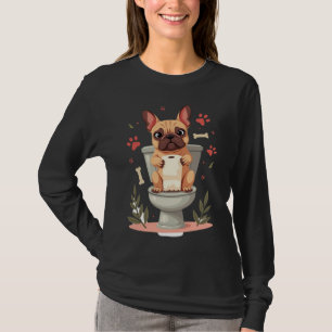 T-shirt Vieux Bouledogue Français En Colère Tenant Du Papi
