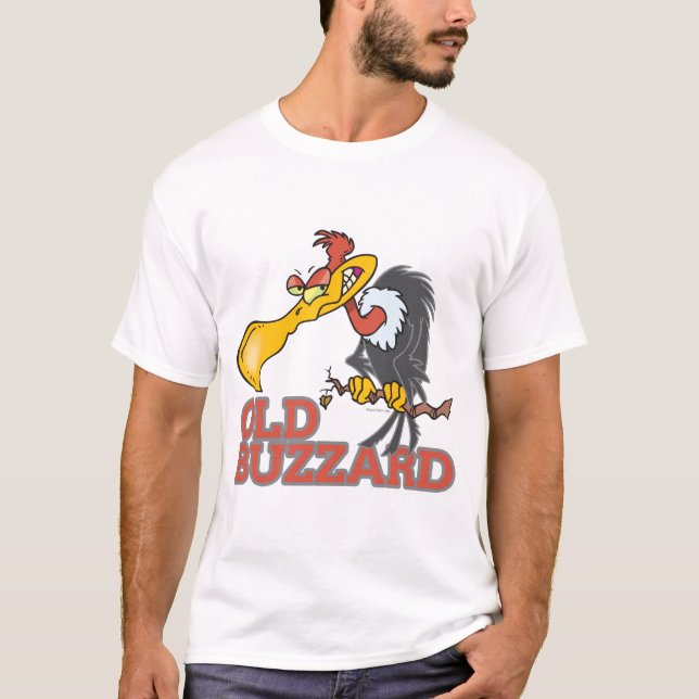 T-shirt vieux buzzard drôle personnage de dessin animé (Devant)