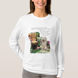 T-shirt Vieux cadeaux anglais d'art de chien de berger