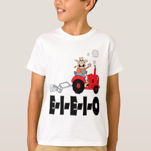 T-shirt vieux caricature macdonald eieio