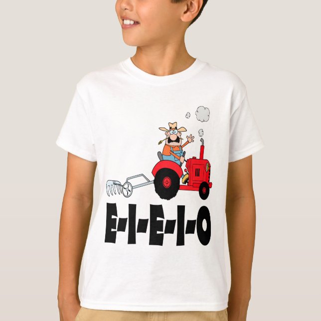 T-shirt vieux caricature macdonald eieio (Devant)