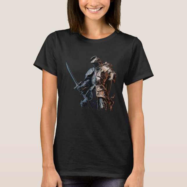T-shirt Vieux chevalier cool en armure (Devant)