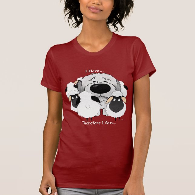 T-shirt Vieux chien de berger anglais - troupeau d'I par (Devant)