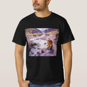 T-shirt Vieux Cowboy, Cherchant de l'Or, Wyoming par Leigh