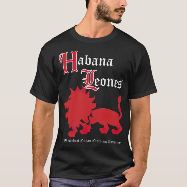 T-shirt Vieux Cuba Habana Cuba Leones Baseball (Devant)