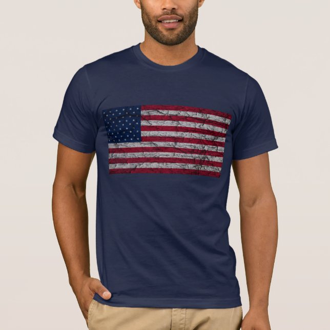 T-shirt Vieux drapeau américain (Devant)