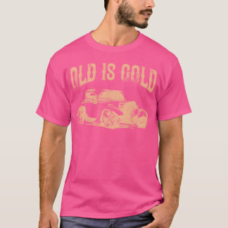 T-shirt Vieux Est Or Auto Vintage Oldtimer Voiture Classiq