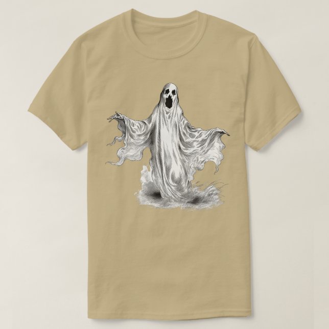 T-shirt Vieux fantômes d'Halloween (2) (Design devant)