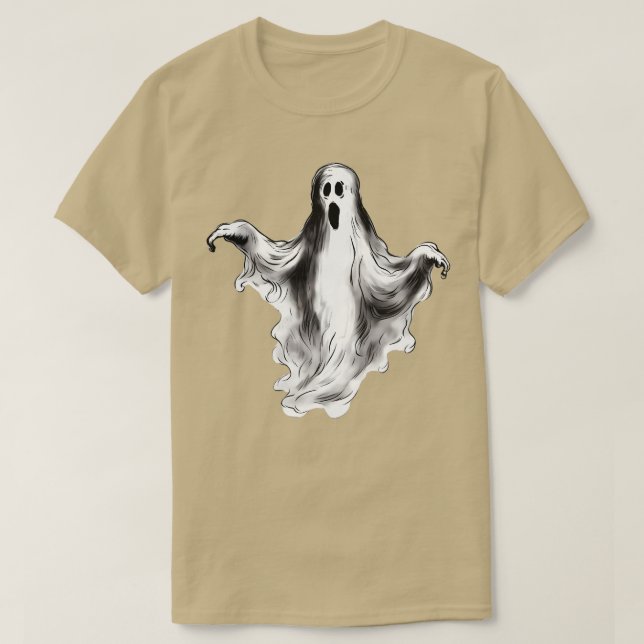 T-shirt Vieux Fantômes d'Halloween (7) (Design devant)
