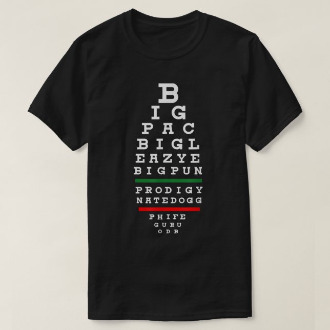 T-shirt Vieux Hip hop de l'école Musique Rap Légendes Oeil (Design devant)