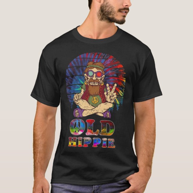 T-shirt Vieux hippie SENTIMENT PAISIBLE ET FACILE (Devant)