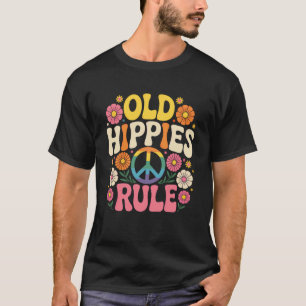 T-shirt Vieux Hippies Rétro Costume Hippy Tournesol